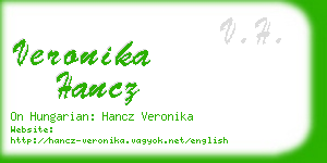 veronika hancz business card